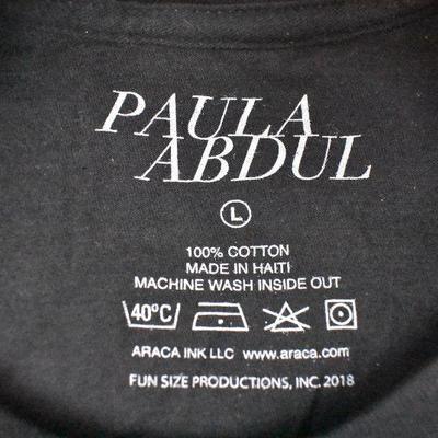 Paula Abdul 2018 Tour T-Shirt, Black, Size Large - New