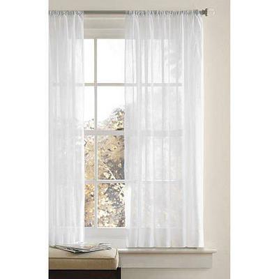 2 Better Homes & Gardens Crushed Voile Curtain Panels, White, 51x108