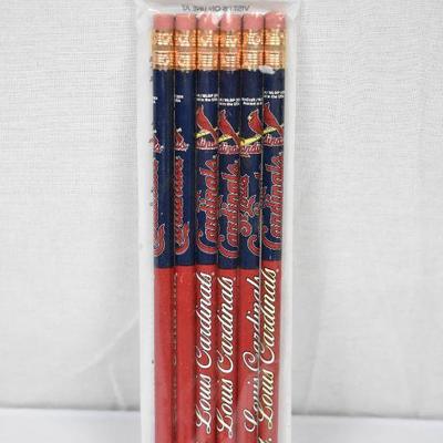 St Louis Cardinals Pencils, 6 pack - New