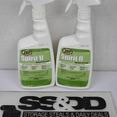 Ready-To-Use Detergent Disinfectant, 2 quarts, by Zep Spirit II - New