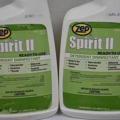 Ready-To-Use Detergent Disinfectant, 2 quarts, by Zep Spirit II - New