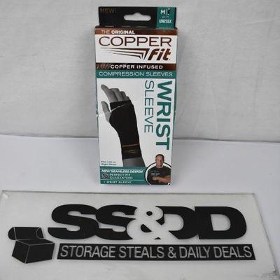 Copper Fit Compression Wrist Sleeve, Medium - New