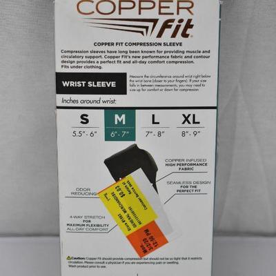 Copper Fit Compression Wrist Sleeve, Medium - New