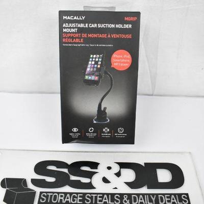 Macally MGRIP Swivel Holder & Flexible Suction Cup Mount, $20 Retail - New