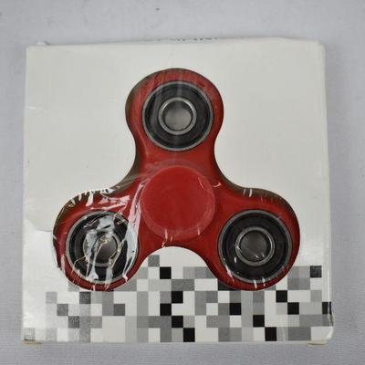 5 Fidget Spinners, all Red & Black - New