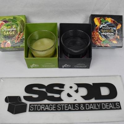 2 Glade Candles: Acoustic Dage & Sultry Amber Rhythm - New