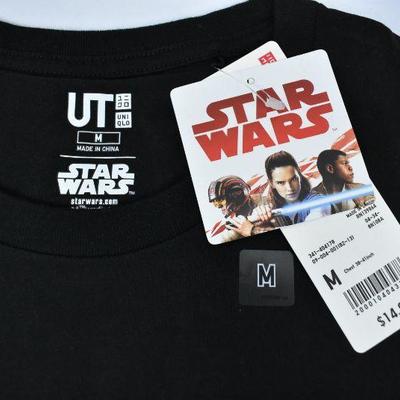 Star Wars The Last Jedi T-Shirt, Black, Size Medium - New