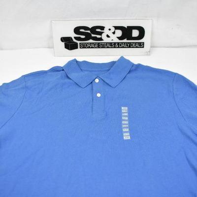Men's Polo-Style Shirt by Joe. Blue, Size XXL - New