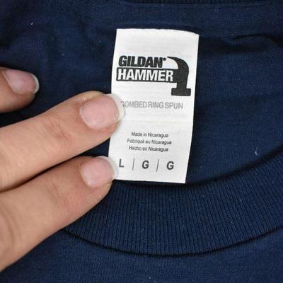 Gildan Hammer Navy T-Shirt Size Large - New