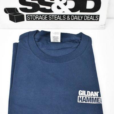 Gildan Hammer Navy T-Shirt Size Large - New