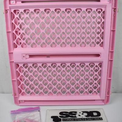 Toddleroo Supergate Classic Pink Baby Gate, 26''- 42'' Easy to Use - New