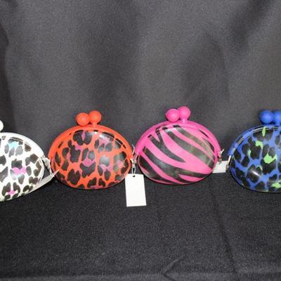 Set of 4 Rubber Coin Purses
