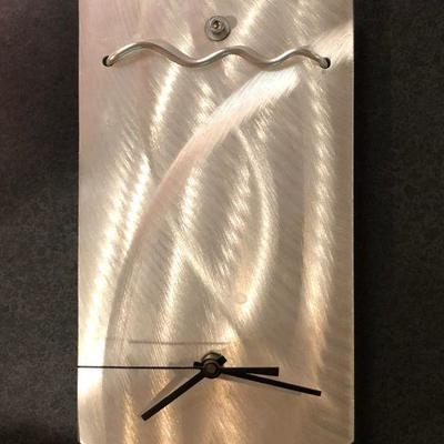 Brushed Aluminum Clock