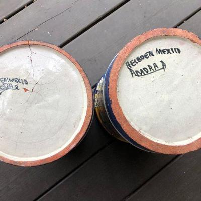 PAIR Mexican Pottery Planters