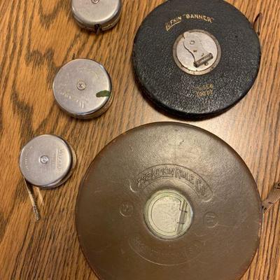 Vintage Lufkin tape measure lot