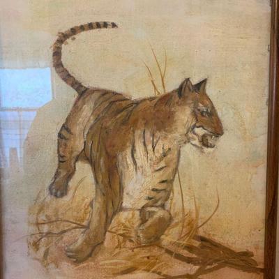 Framed original art / Tiger 