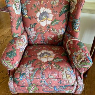 Lot # 6 Hickory Chair Co. Wingback Upholstered Chair