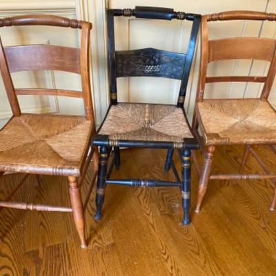 Lot #19 Lot of 3 Baltimore Style Chairs 