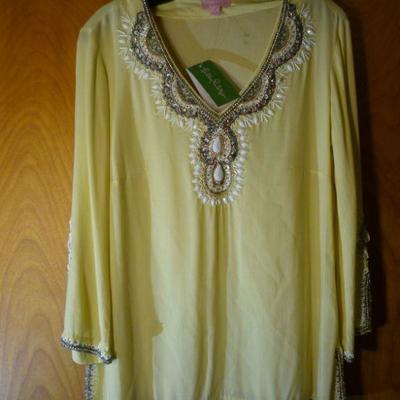 NWT Lilly Pulitzer Tunic Top - Beaded and Embellished - XS