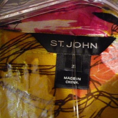 St. John 100% Silk Shirt - Size 2