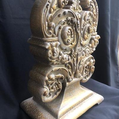 Ornate Gold Table Lamp with Gold Silk Shade