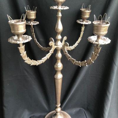 Pair of Large Metal Candelabra.