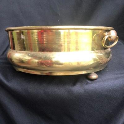 Vintage Low Brass Planter.