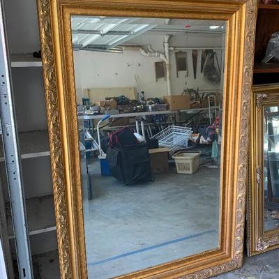 LOT 119 large gold framed mirror