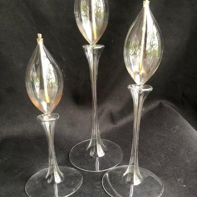 Set Of Three Oil Lamps