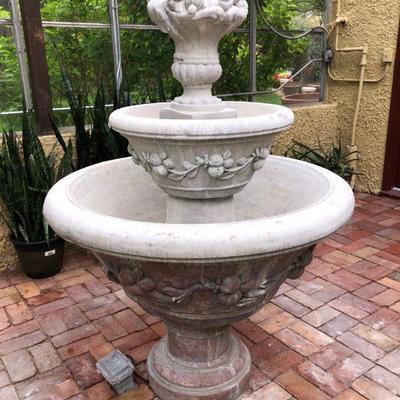 Cast Concrete Garden Fountain 
