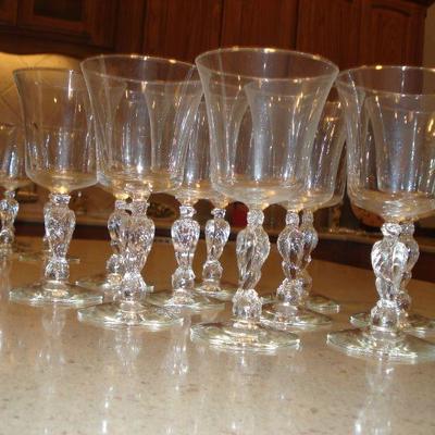 Vintage Libbey Liberty Bell Patriotic Eagle stem glasses  1976 