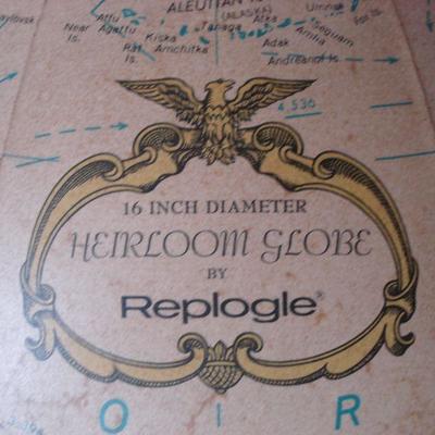 Vintage lighted World Globe Replogle 16" Floor Globe 