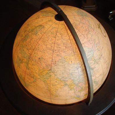 Vintage lighted World Globe Replogle 16" Floor Globe 