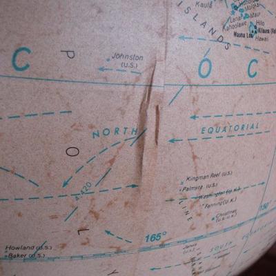 Vintage lighted World Globe Replogle 16" Floor Globe 