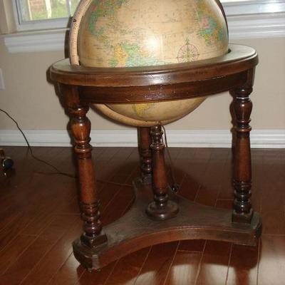 Vintage lighted World Globe Replogle 16" Floor Globe 