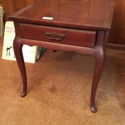 2 Brandt solid wood end tables with drawers Lot 1705
