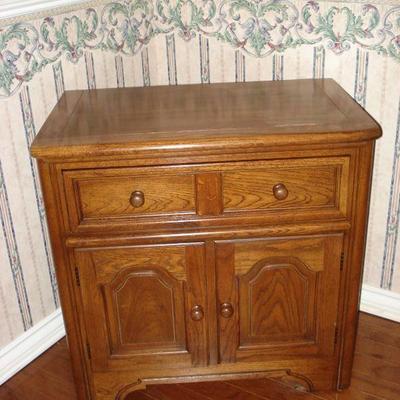Wood Dixie brand cabinet / end table
