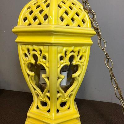 Lot #5 Vintage Swag Ceramic Lamp 