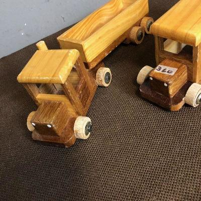 Lot #22 Wooden Toy Trucks