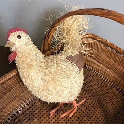 Lot #28 Straw Poultry in a basket 