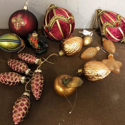 Lot #58 Red and Gold with a Scottie Dog Ornaments