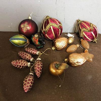 Lot #58 Red and Gold with a Scottie Dog Ornaments