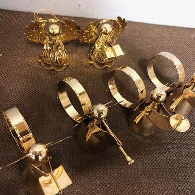 Lot #62 Brass collection of Napkin Rings plus more
