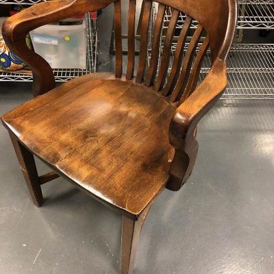 Lot #99 Solid Walnut Office chair 