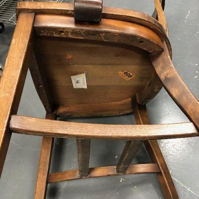 Lot #99 Solid Walnut Office chair 