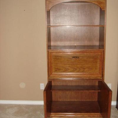 Large bookcase desk unit