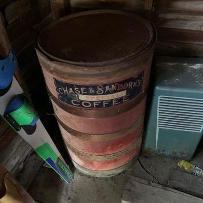 Chase & Saborn's Coffee 55 gal wood barrel