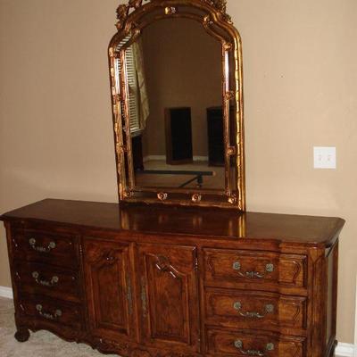 BEAUTIFUL dresser with ORNATE mirror