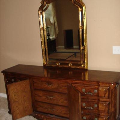 BEAUTIFUL dresser with ORNATE mirror
