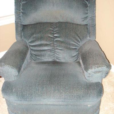 Blue recliner 